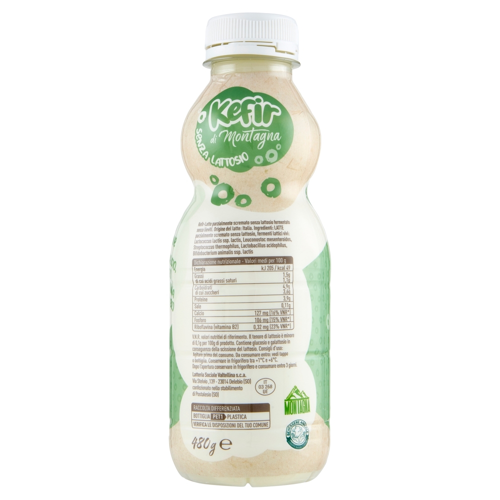 Latteria Sociale Valtellina Kefir di Montagna Bianco Senza Lattosio 480 g